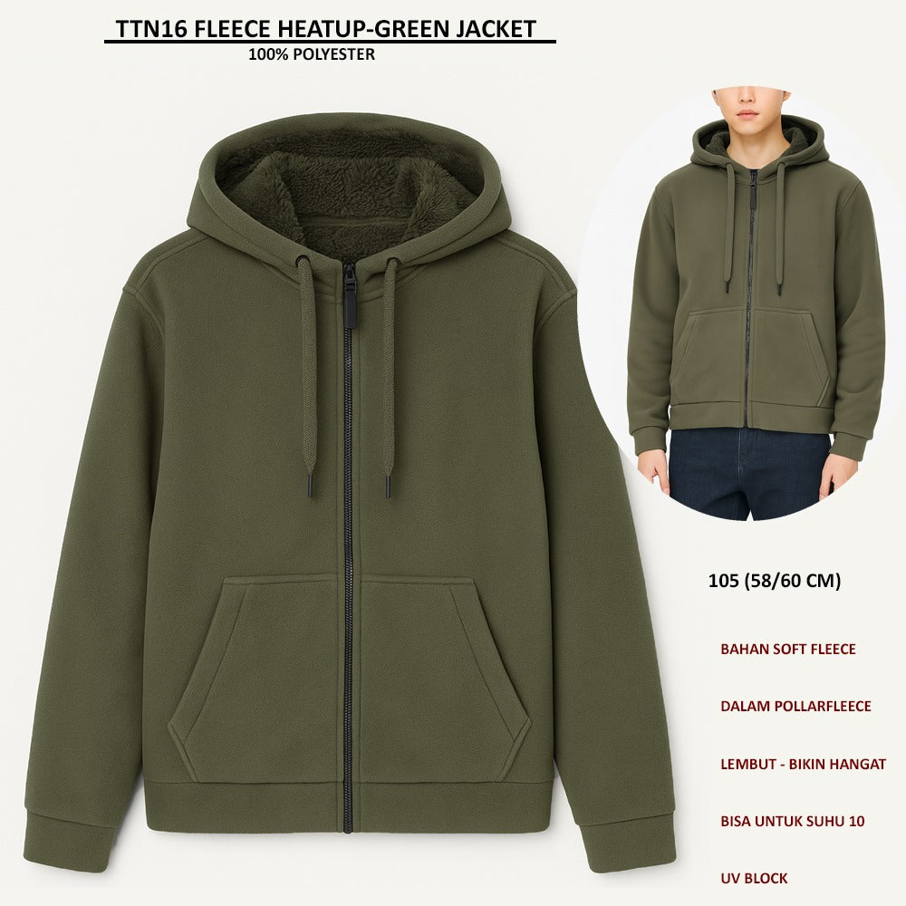 Jacket Pria Soft Fleece UV Block (TTN16 FLEECE HEATUP JACKET)