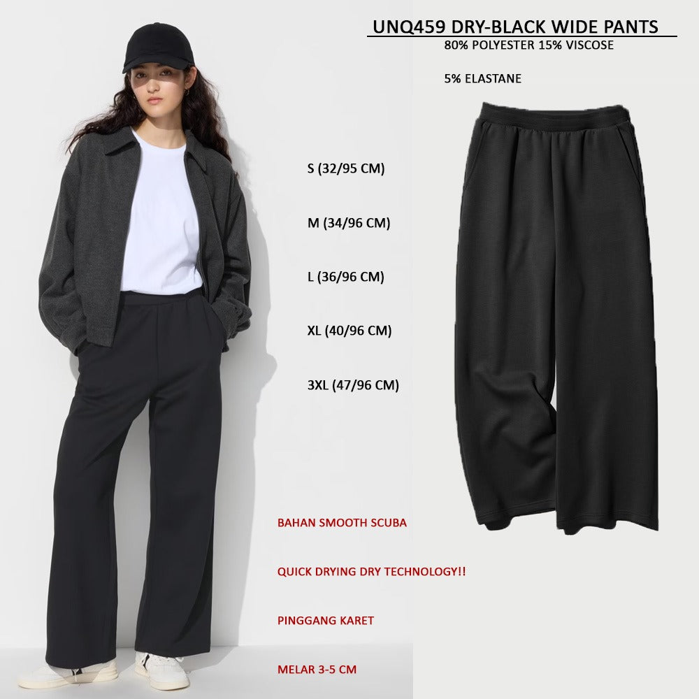 Celana Panjang Wanita Smooth Scuba (UNQ459 DRY WIDE PANTS)