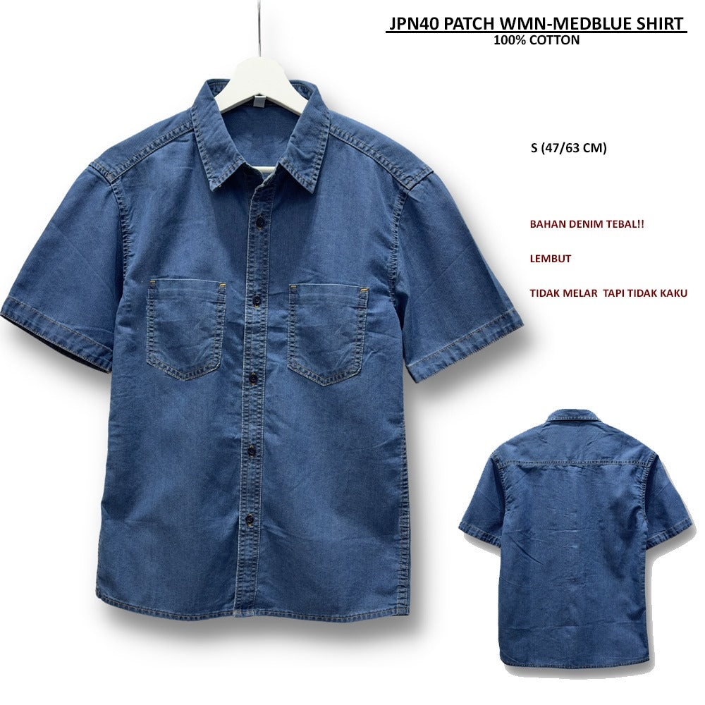 Atasan Kemeja Wanita Lengan Pendek (JPN40 PATCH WOMEN SHIRT)