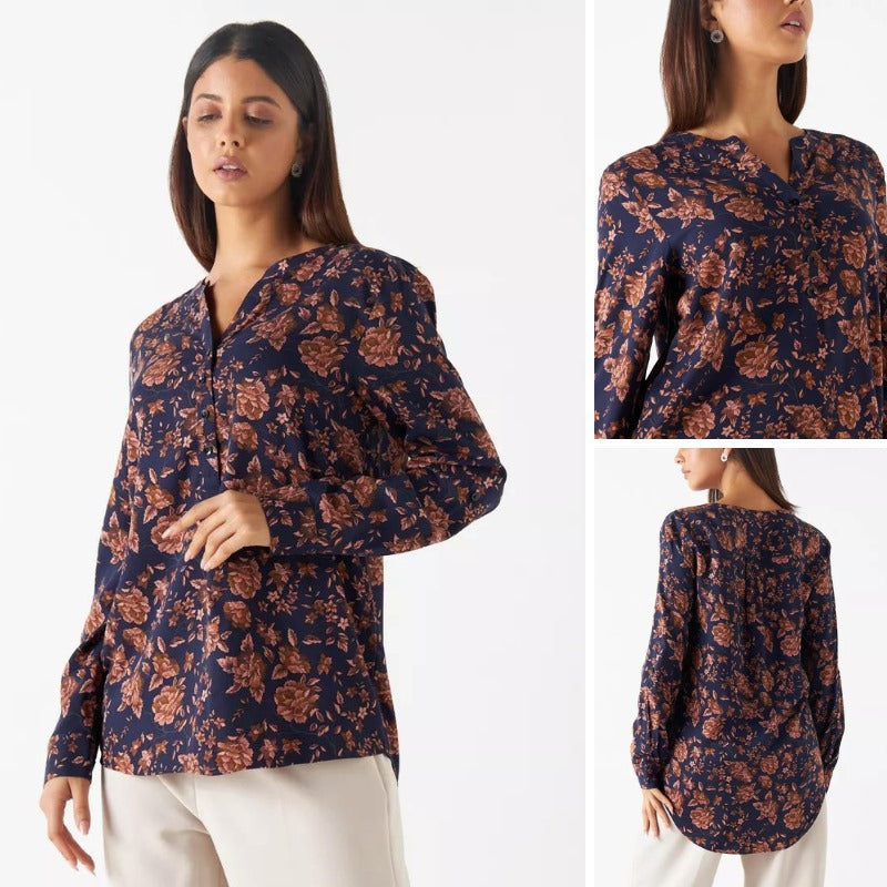 Blouse Wanita Lengan Panjang (SPL33 MANDARIN COLLAR BL)