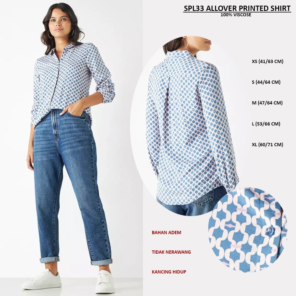 Blouse Wanita Lengan Panjang (SPL33 MANDARIN COLLAR BL)