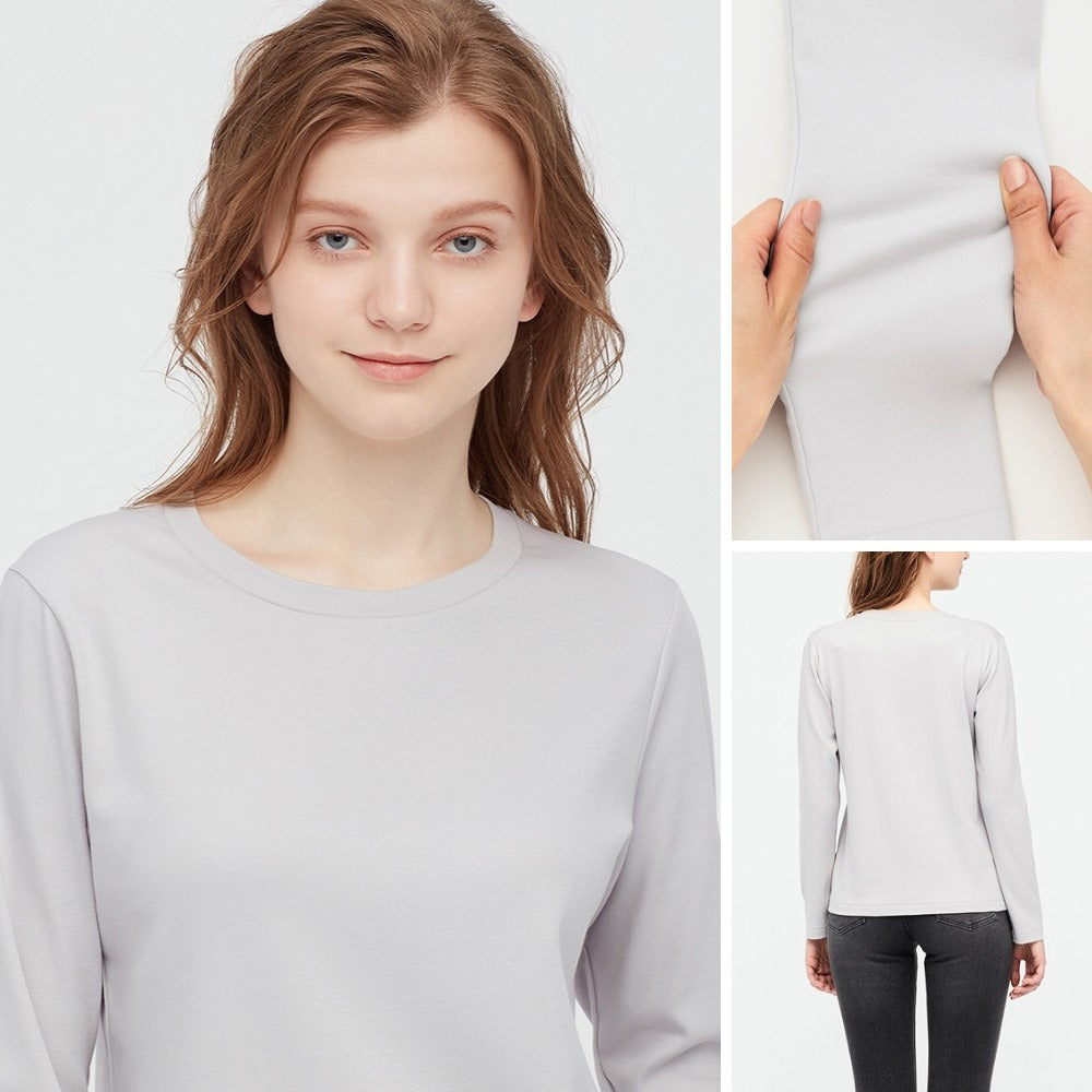 Atasan kaos Wanita Lengan Panjang (UNQ341 SMOOTH LONG TOP)