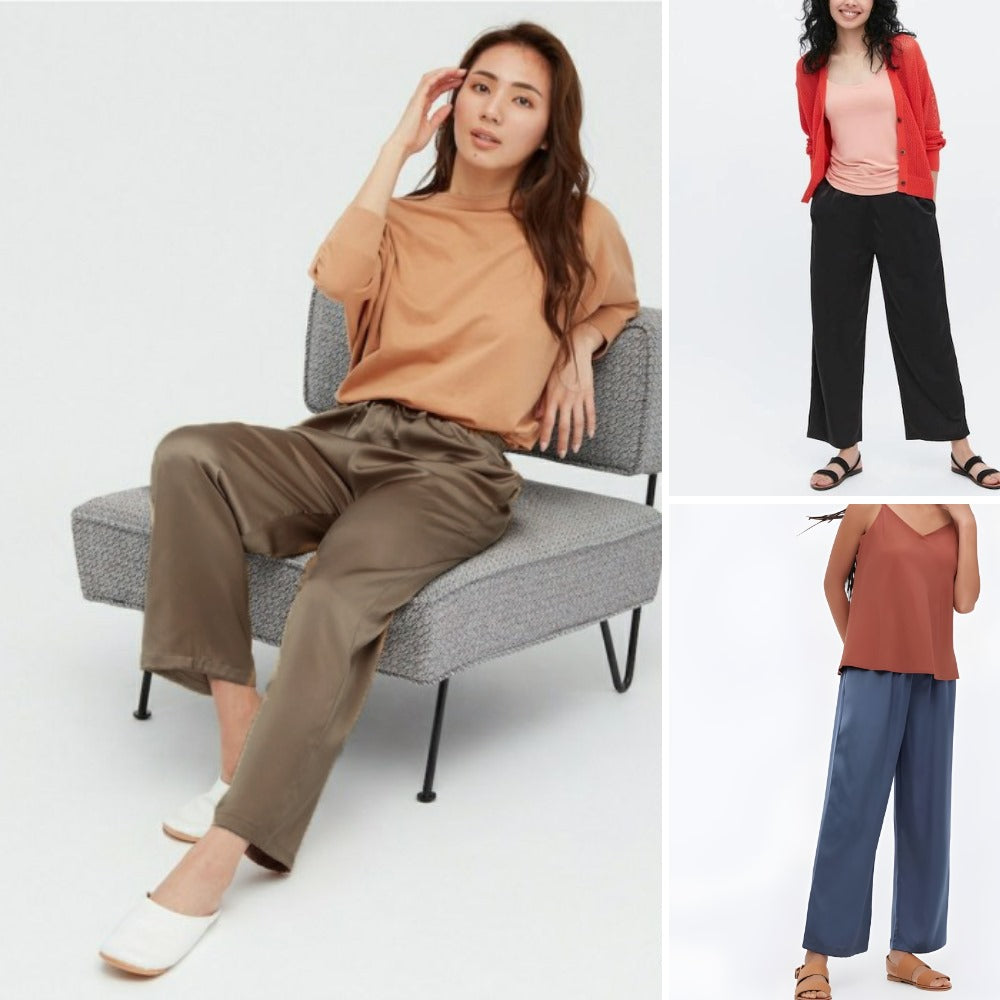 Celana Panjang Wanita Pinggang Karet Bisa di Serut (UNQ286 SATEEN STRAIGHT)