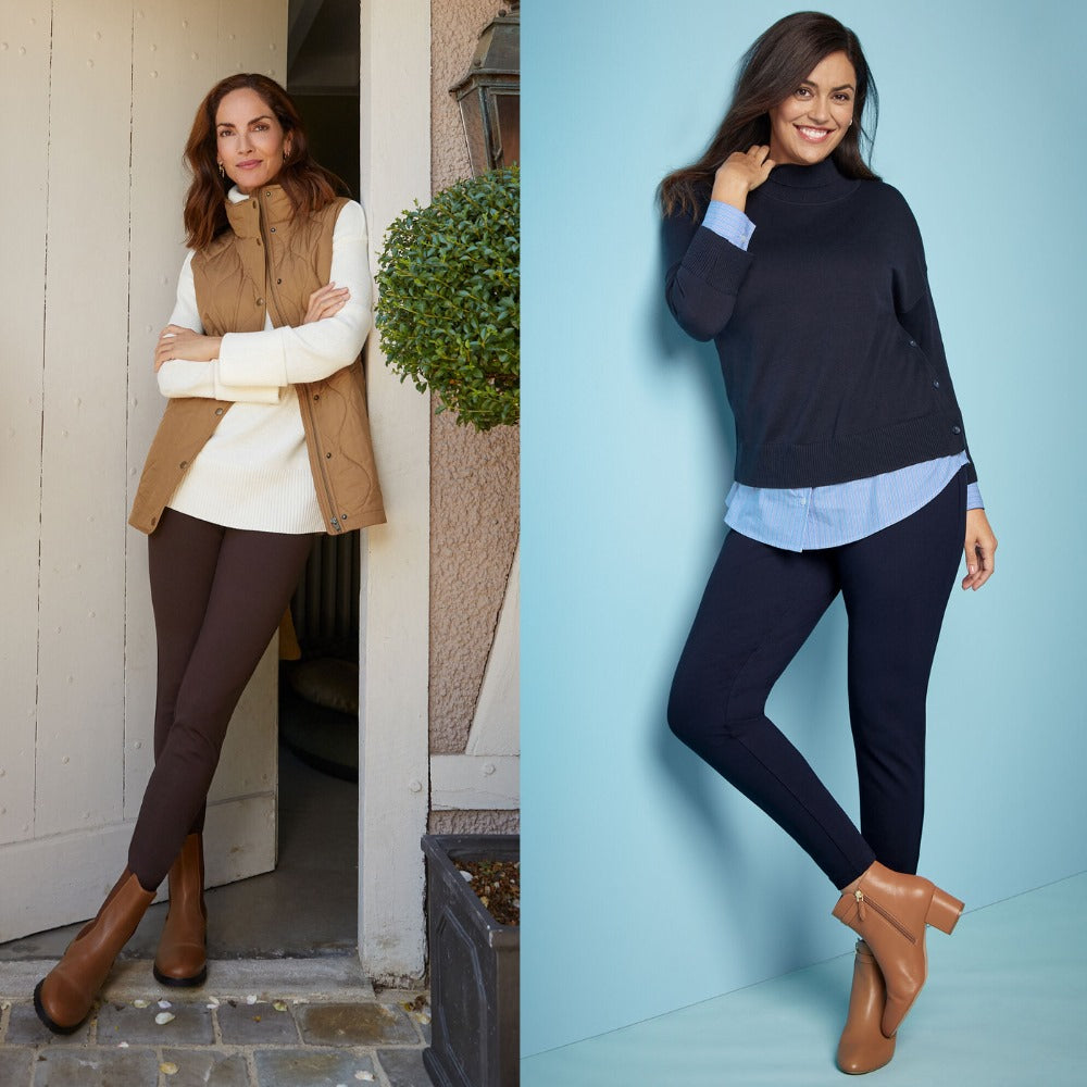 Celana Panjang Legging Wanita Ponte Stretch Tebal (TALB22 SOHO SOLID LEGG)