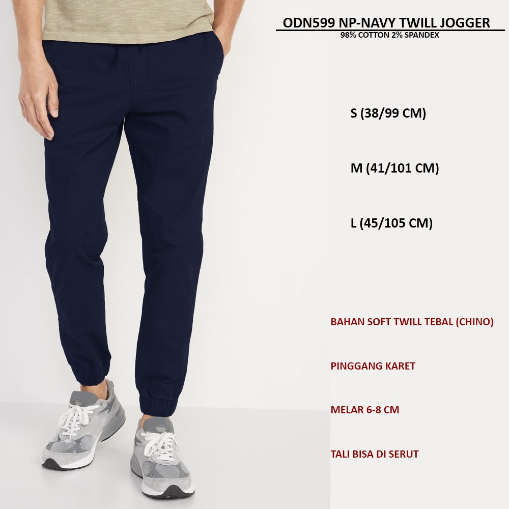 Celana Panjang Jogger Pria Sfot Twill (ODN596 MDM TWILL JOGGER)