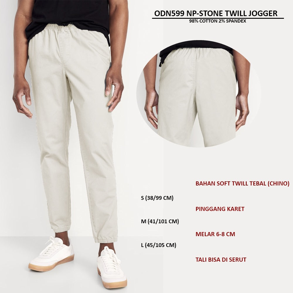 Celana Panjang Jogger Pria Sfot Twill (ODN596 MDM TWILL JOGGER)
