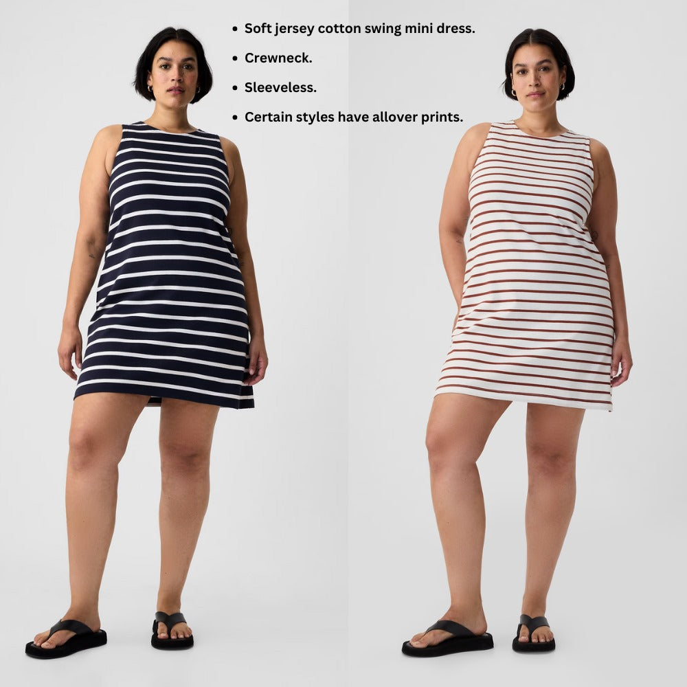 Dress Mini Wanita Tanpa Lengan Thick Cotton (GPD386 SWING DRESS)