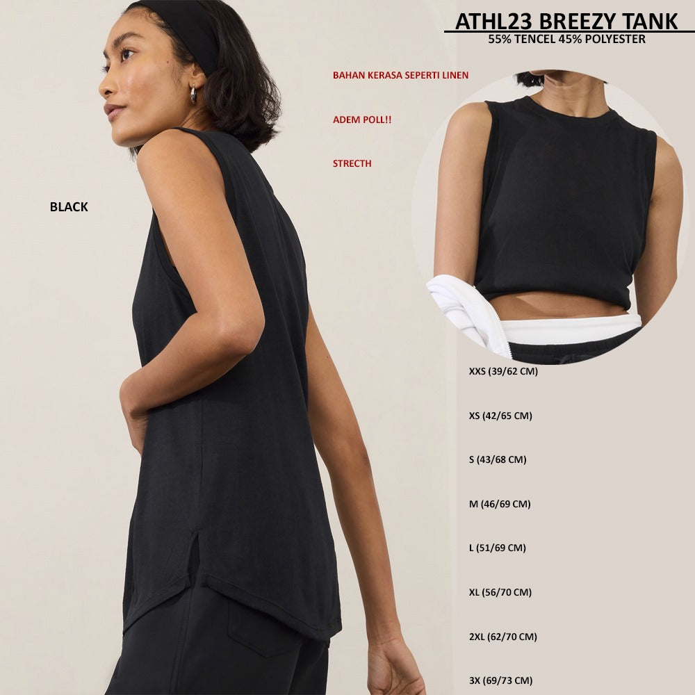 Atasan Tanktop Wanita Strecth (ATHL24 BREEZY TANK)