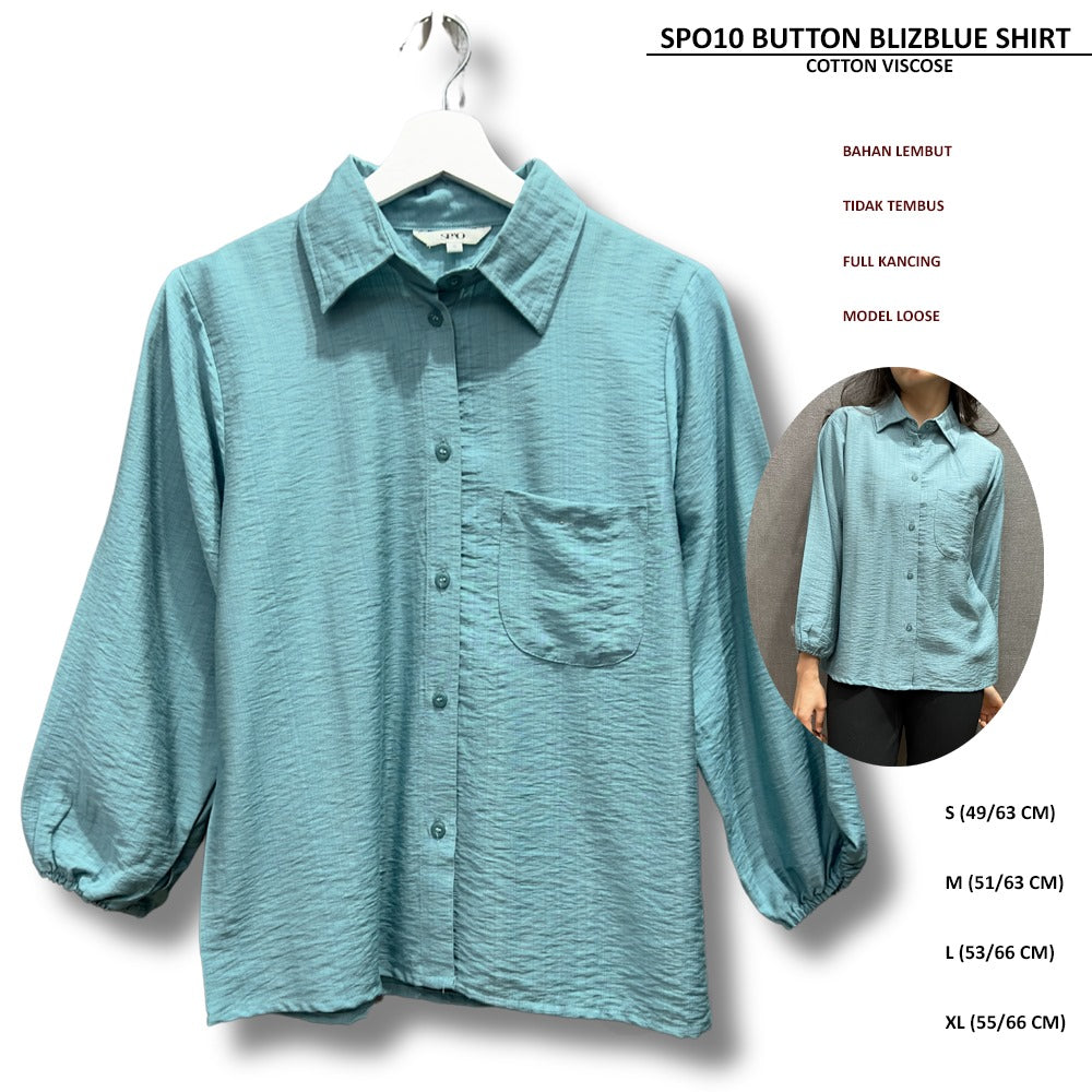 Atasan Kemeja Wanita Lengan Panjang (SPO10 BUTTON SHIRT)