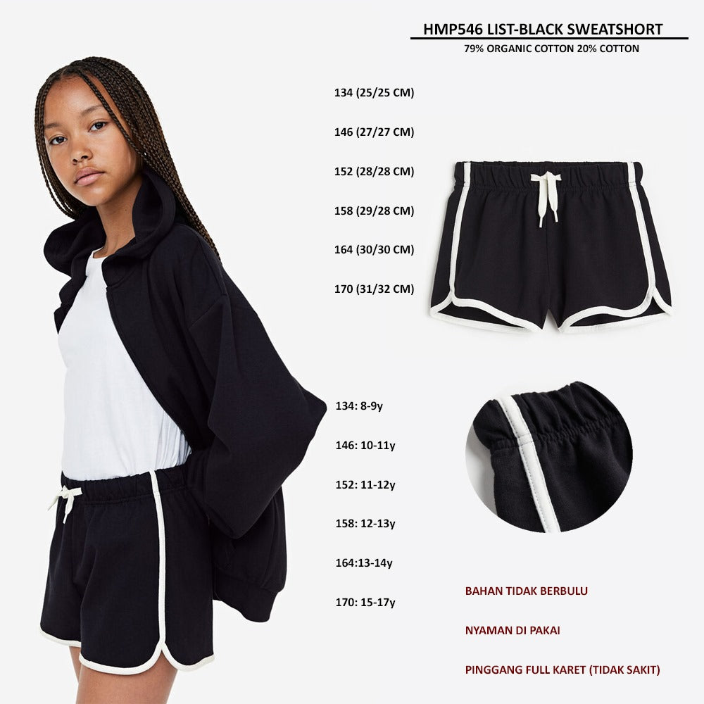 Celana Pendek Santai Anak-anak (HMP546 LIST SWEATSHORT)