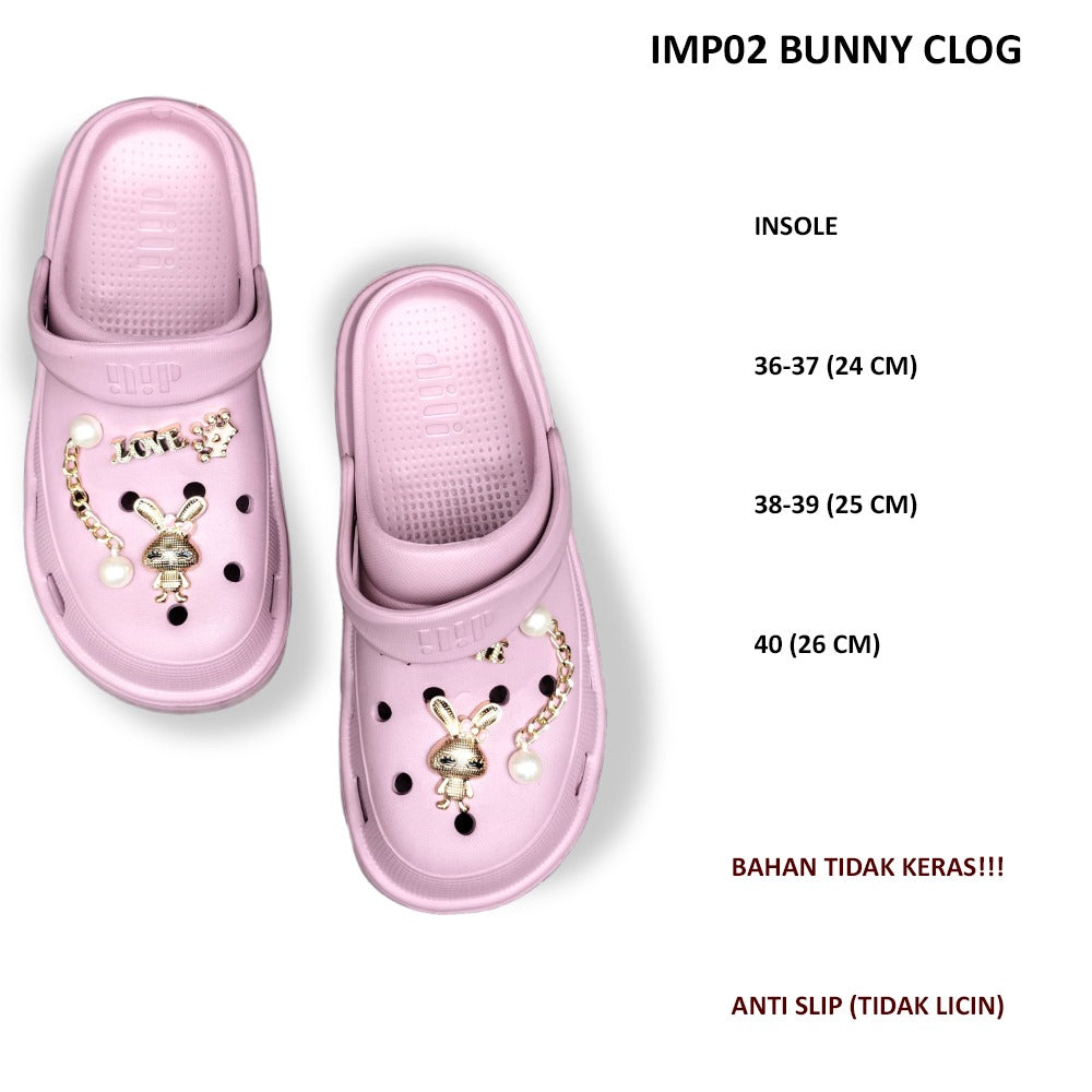 Sendal Crocs Wanita (IMP02 BUNNY CLOG)