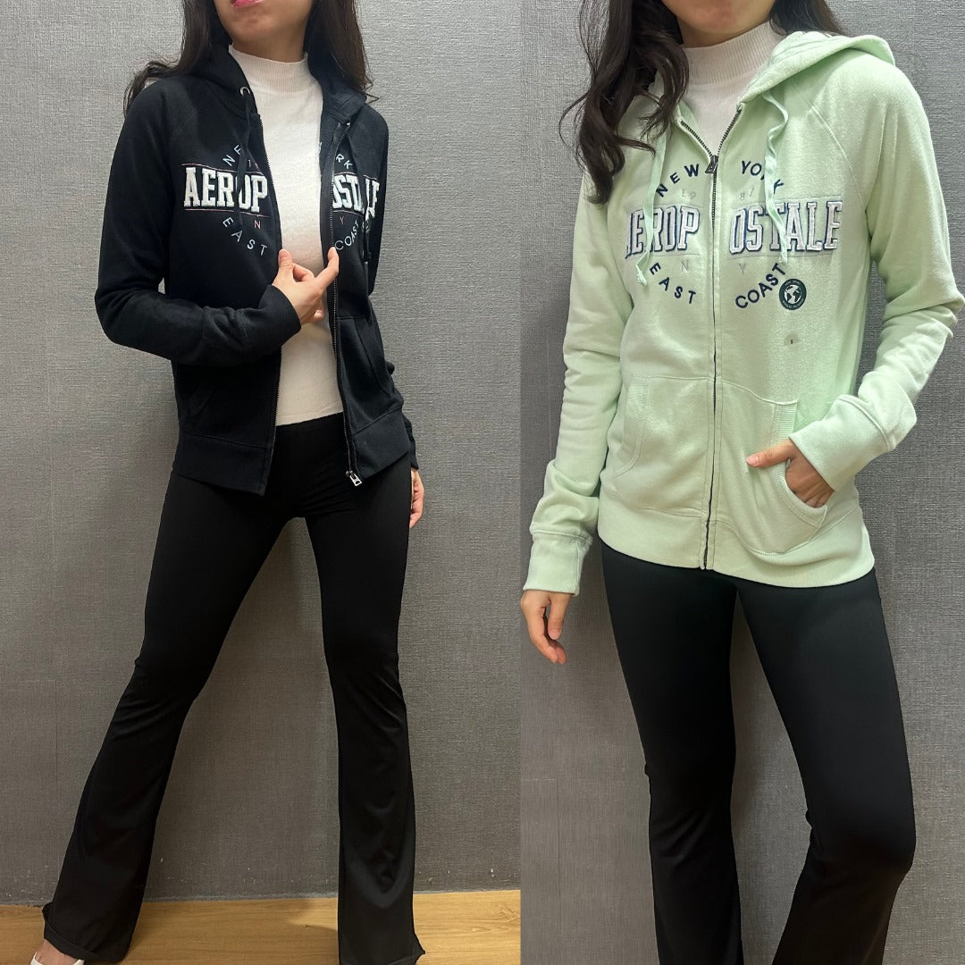 Jacket Hoodie Wanita Lengan Panjang (AERP103 ARCH BLOCK FULLZIP)