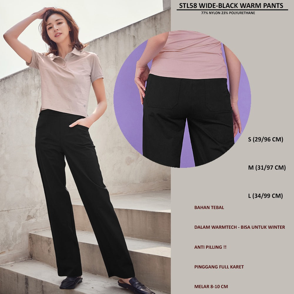Celana Panjang Kulot Wanita (STL58 WIDE WARM PANTS)