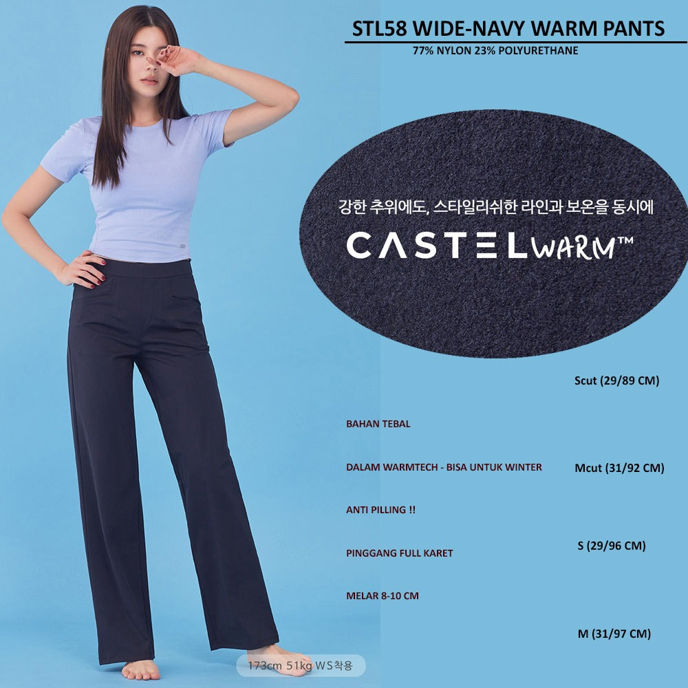 Celana Panjang Kulot Wanita (STL58 WIDE WARM PANTS)