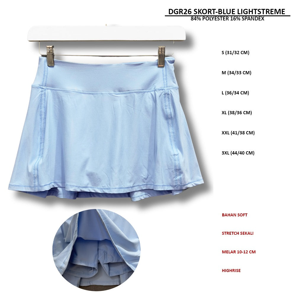 Skort Pendek Olahraga Wanita Highrise Stretch (DGR26 SKORT LIGHTSTREME)