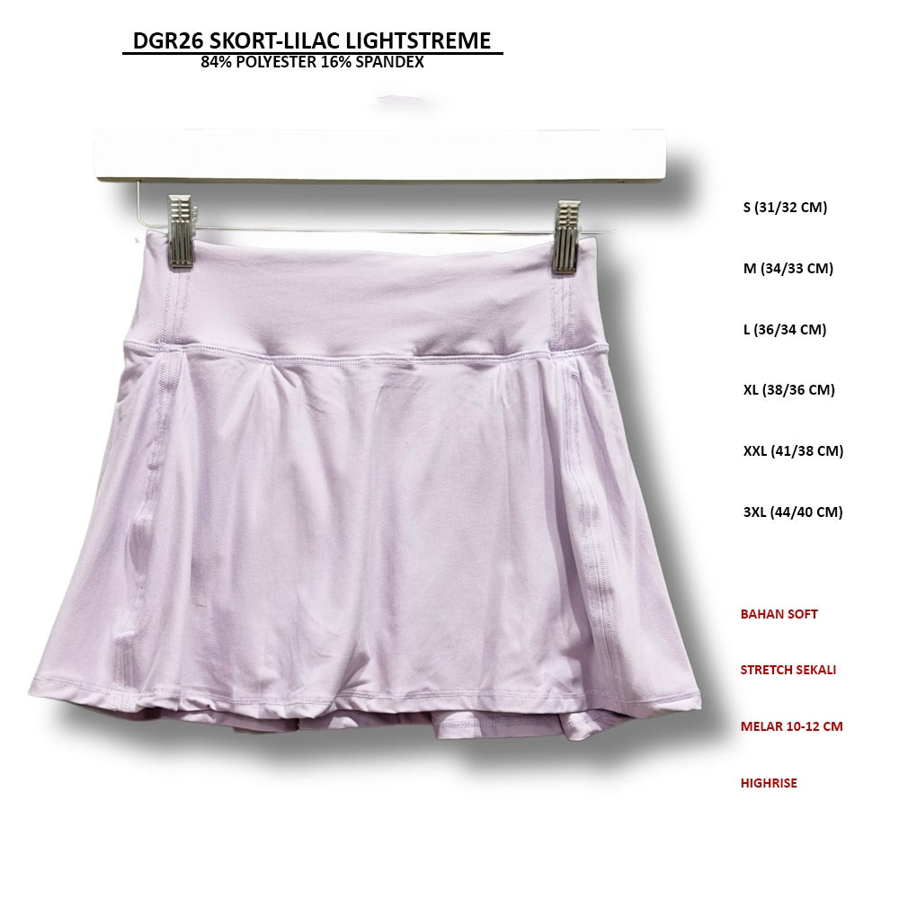 Skort Pendek Olahraga Wanita Highrise Stretch (DGR26 SKORT LIGHTSTREME)