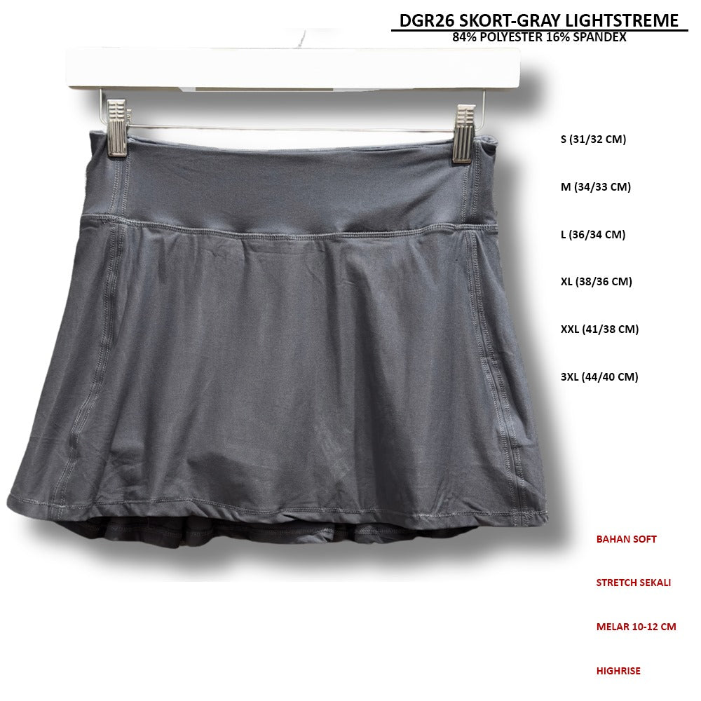 Skort Pendek Olahraga Wanita Highrise Stretch (DGR26 SKORT LIGHTSTREME)