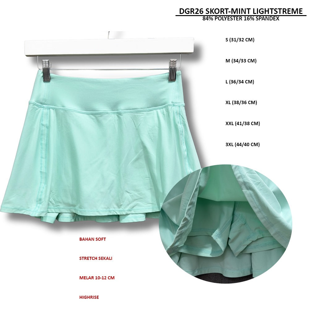 Skort Pendek Olahraga Wanita Highrise Stretch (DGR26 SKORT LIGHTSTREME)