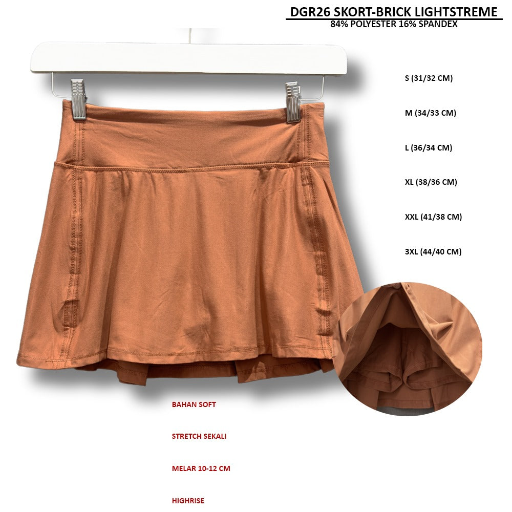 Skort Pendek Olahraga Wanita Highrise Stretch (DGR26 SKORT LIGHTSTREME)