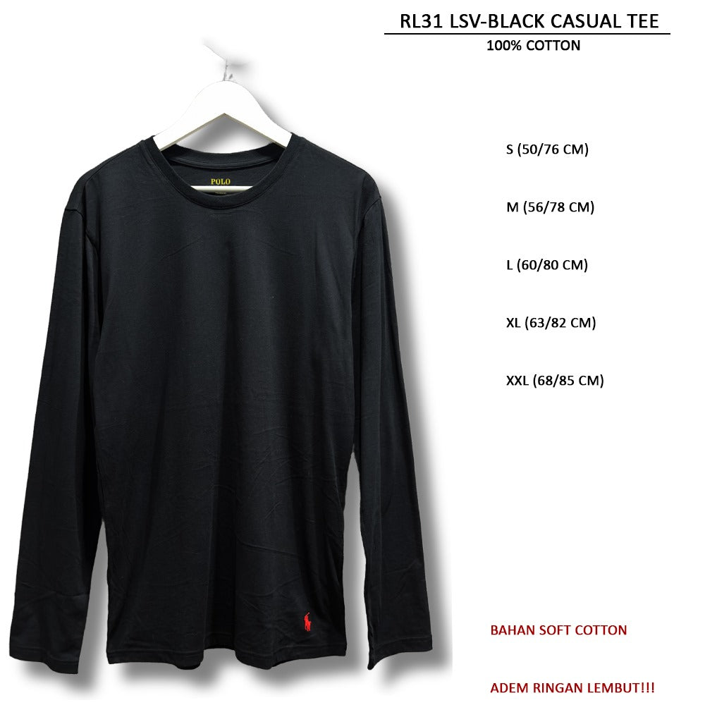 Atasan Kaos Polo Pria Lengan Panjang (RL31 LSV CASUAL TEE)