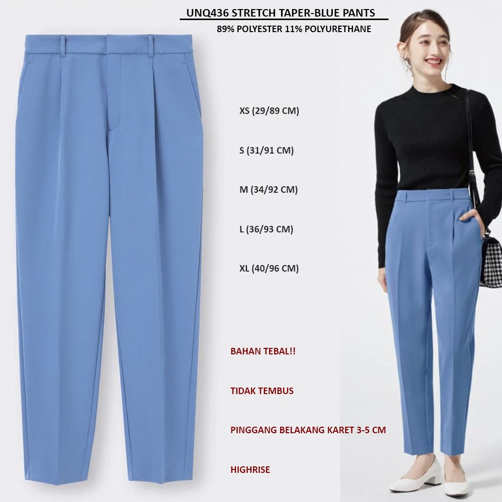 Celana Panjang Wanita Highrise (UNQ436 STERTCH TAPER PANTS)