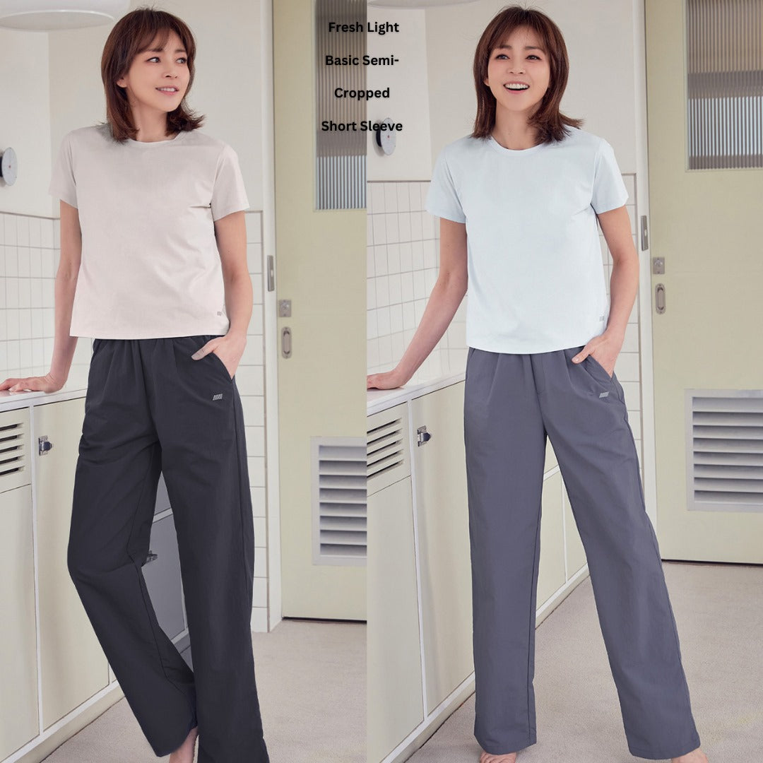 Atasan Kaos Wanita Lengan Pendek (STL79 FRESH BASIC SEMICROP)