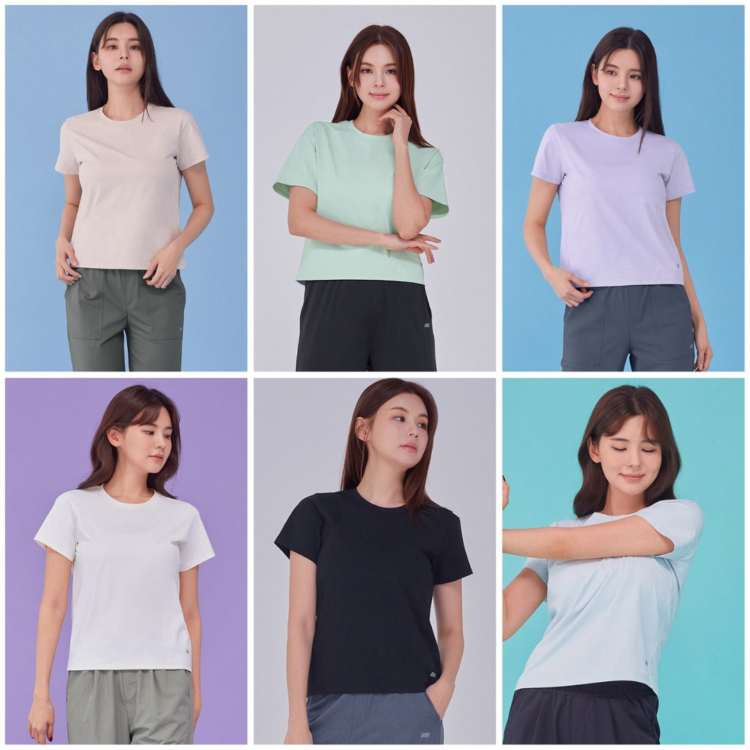 Atasan Kaos Wanita Lengan Pendek (STL79 FRESH BASIC SEMICROP)
