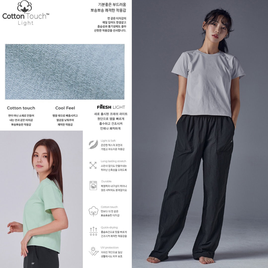 Atasan Kaos Wanita Lengan Pendek (STL79 FRESH BASIC SEMICROP)