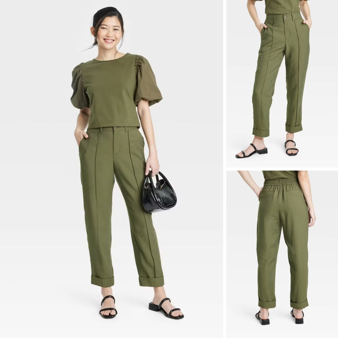 Celana Panjang Wanita Highrise (AND12 PINTUCK SLIM STRAIGHT)