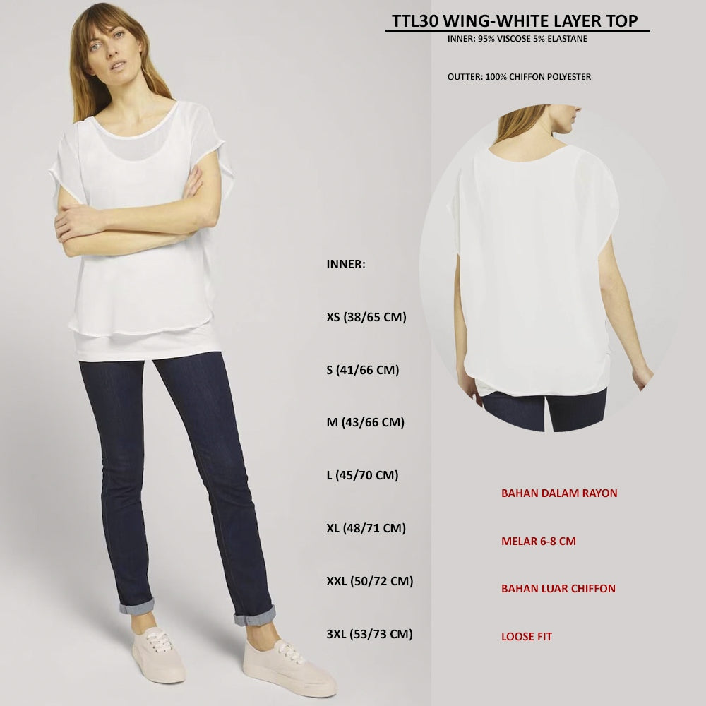 Atasan Blouse Wanita Lengan Pendek (TTL30 LAYER TOP)
