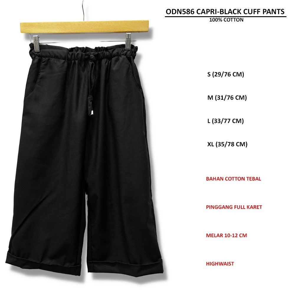 Celana Capri Wanita Highwaist (ODN586 CAPRI BUFF PANTS)