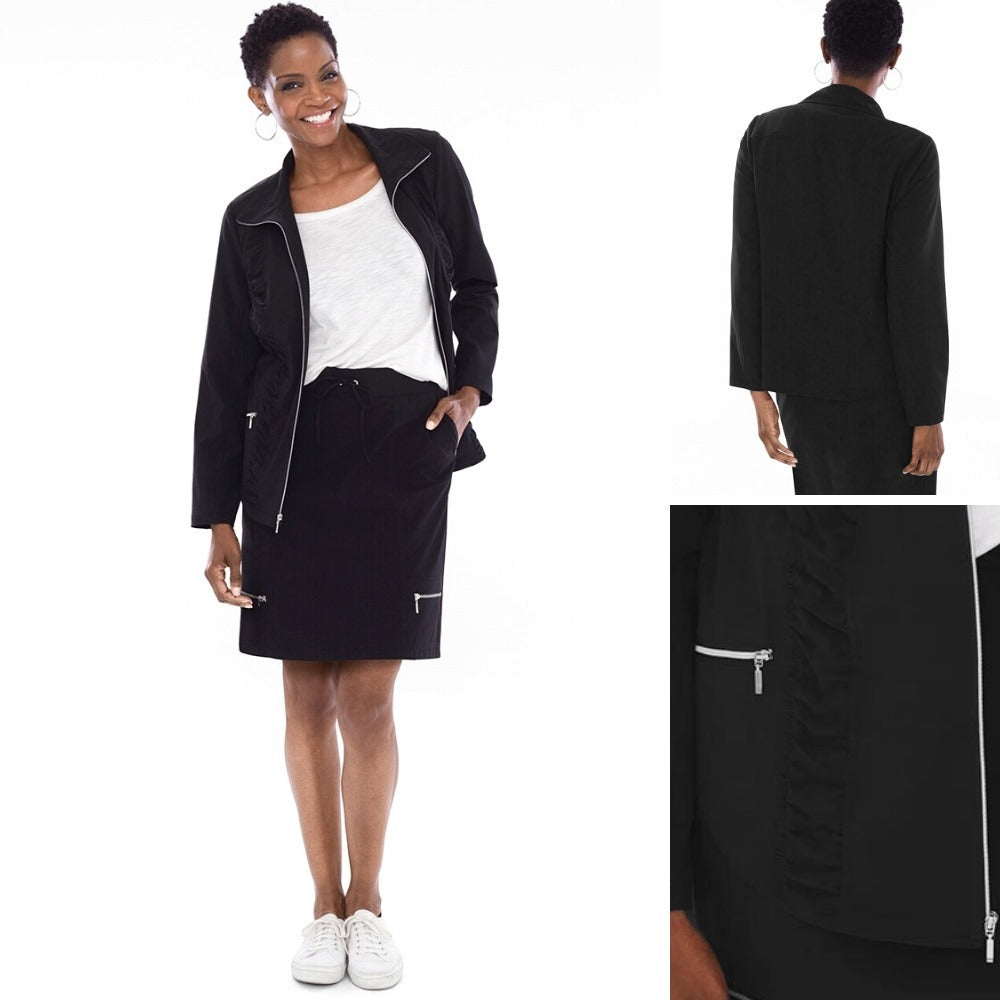 Jaket Wanita Lightwieght Stretch Waterproof (CHC09 NEEMA BLACK JACKET)
