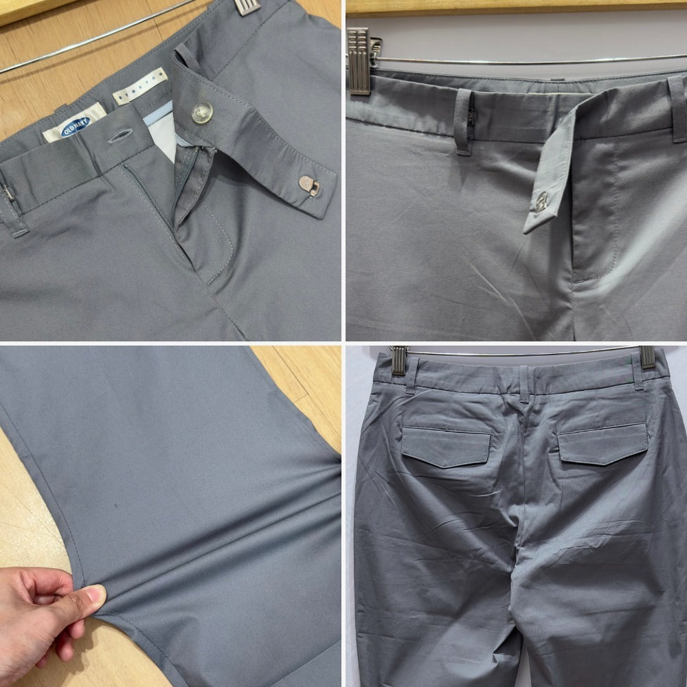 Celana Panjang Wanita Straight Soft Twill Stretch (ODN582 STRAIGHT CHINO-GRAY PANTS)