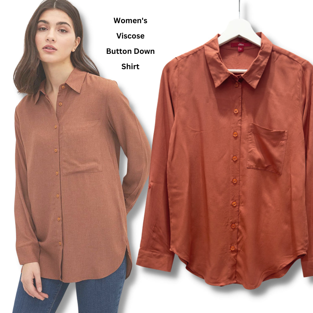 Atasan Kemeja Wanita Lengan Panjang (SLVR51 POCKET DUSTYRED SH)