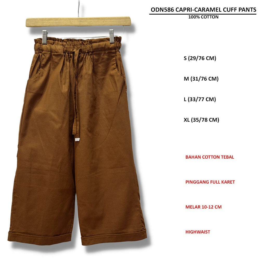 Celana Capri Wanita Highwaist (ODN586 CAPRI BUFF PANTS)