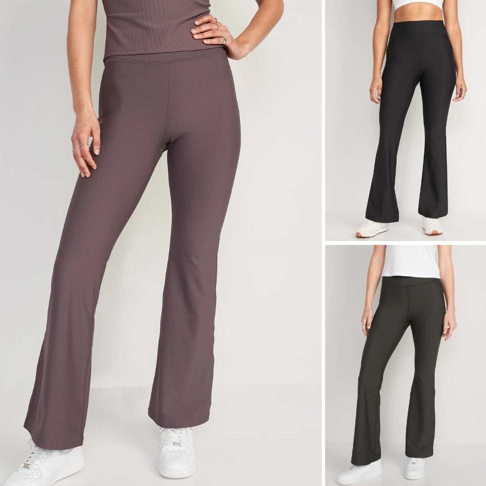 Celana Panjang Legging Wanita Bootcut Highrise Stretch (ODN583 POWERSOFT FLARE)