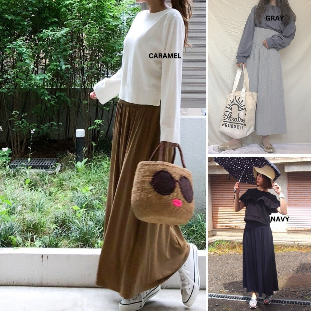 Rok Midi Rampel Wanita (UNQ351 2WAYS LONG SKIRT)