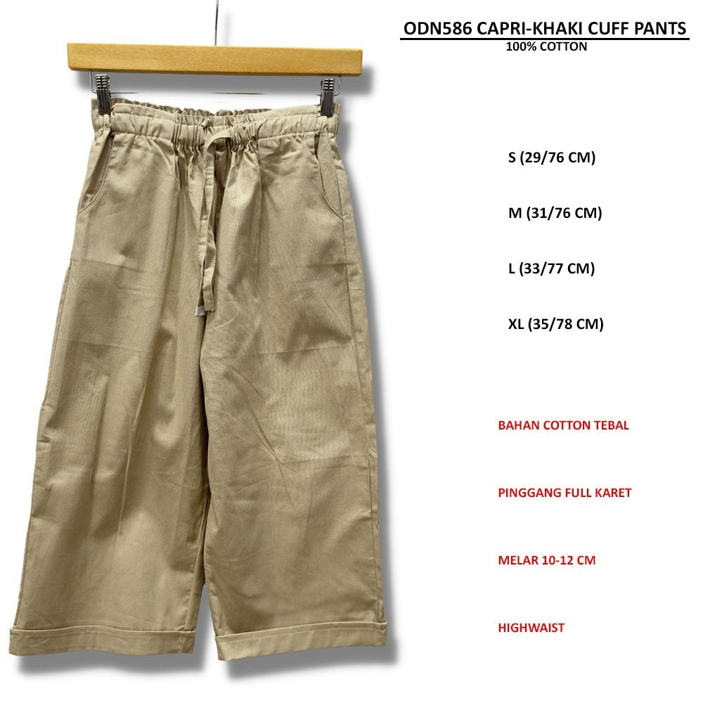 Celana Capri Wanita Highwaist (ODN586 CAPRI BUFF PANTS)