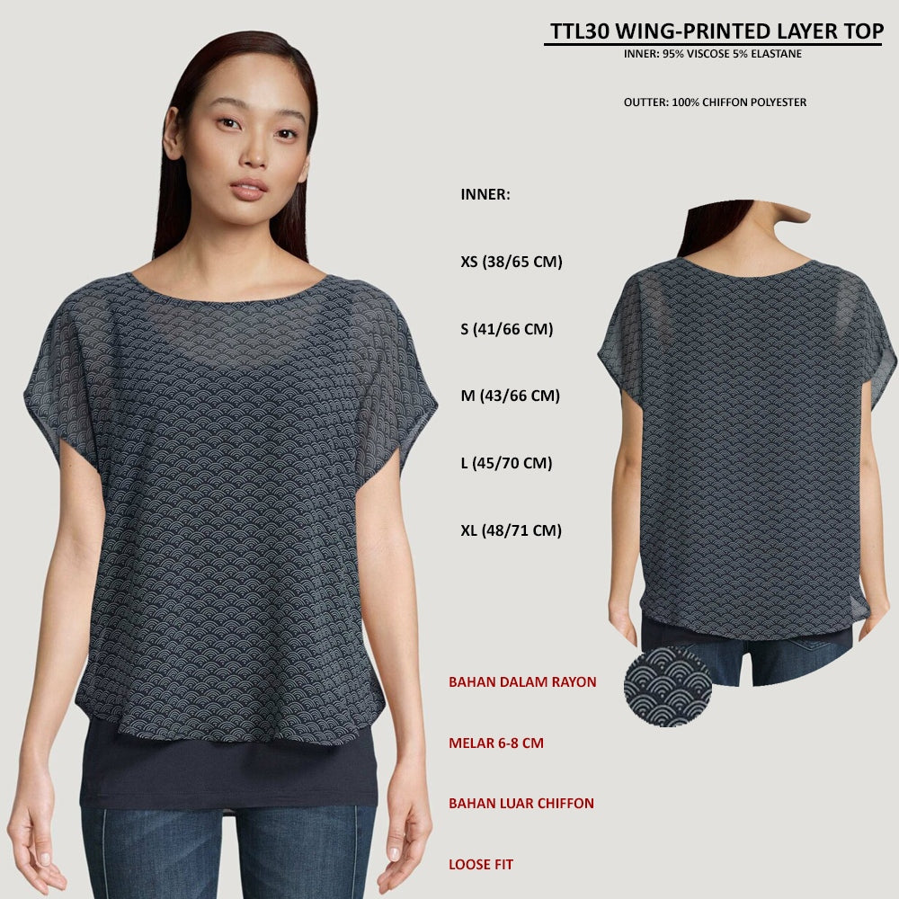 Atasan Blouse Wanita Lengan Pendek (TTL30 LAYER TOP)