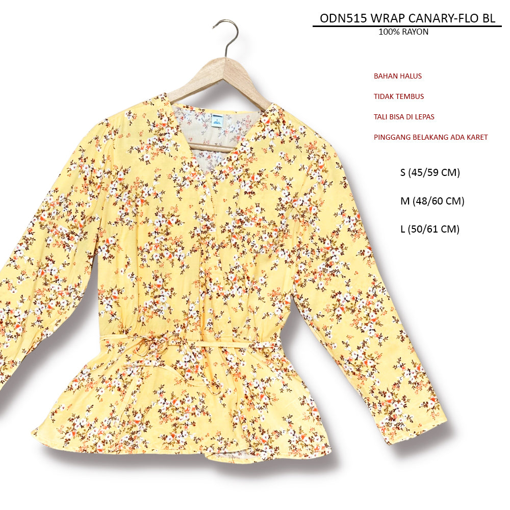 Atasan Blouse Wanita Lengan Panjang (ODN515 WARP BLOUSE)