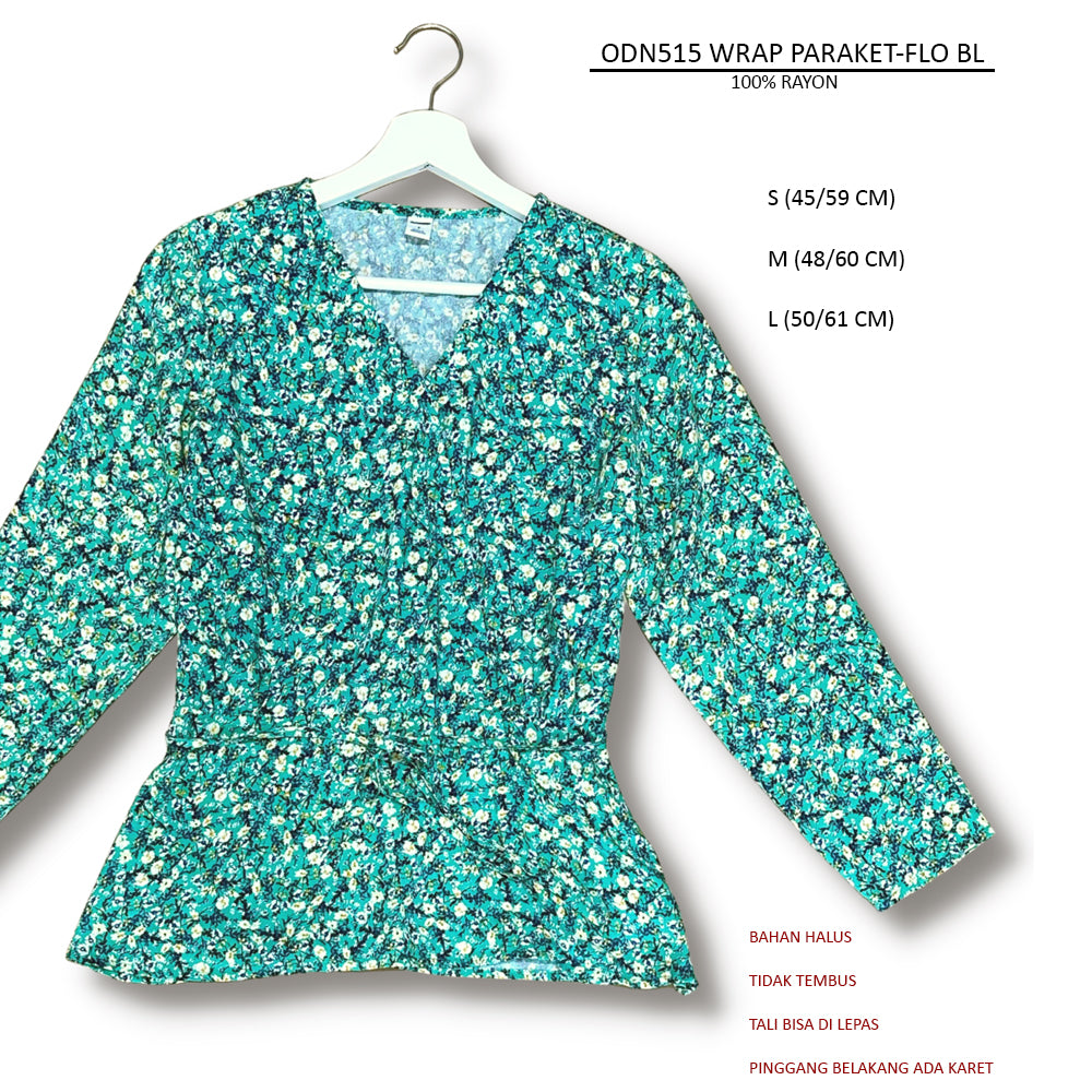 Atasan Blouse Wanita Lengan Panjang (ODN515 WARP BLOUSE)