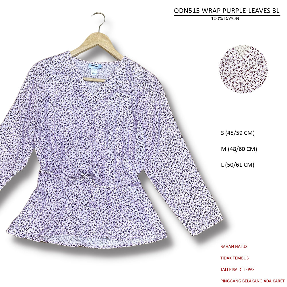 Atasan Blouse Wanita Lengan Panjang (ODN515 WARP BLOUSE)