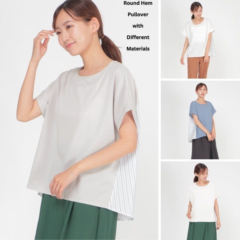 Atasan Blouse Wanita Lengan Pendek (JPN43 ROUNDED BLOUSE)