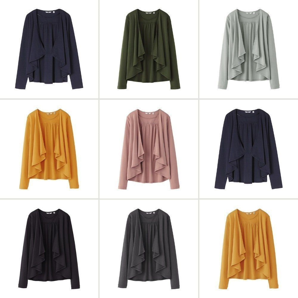 Cardigan Wanita Lengan Panjang Soft Cotton (UNQ352 UV STOLE CARDI)