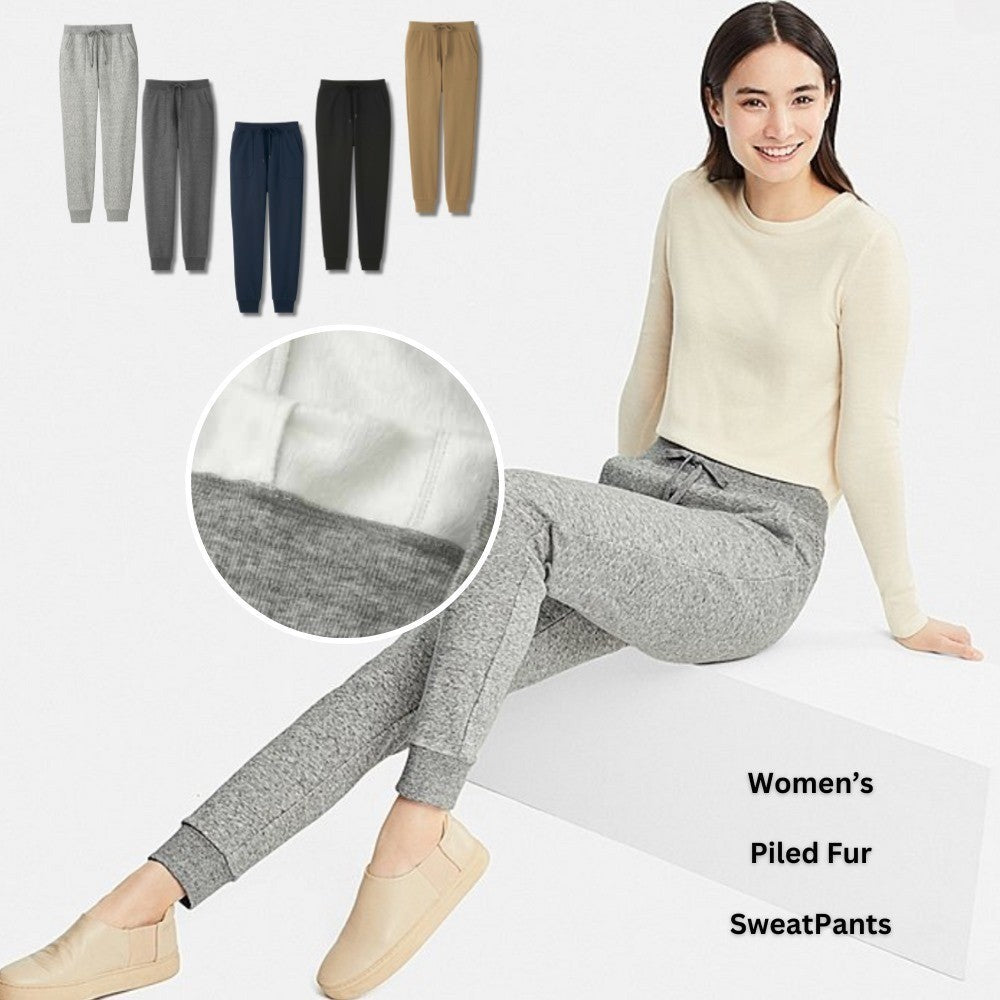 Celana Panjang Jogger Wanita (UNQ349 PILE SWEATPANTS)