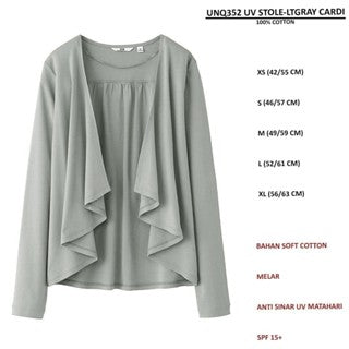 Cardigan Wanita Lengan Panjang Soft Cotton (UNQ352 UV STOLE CARDI)