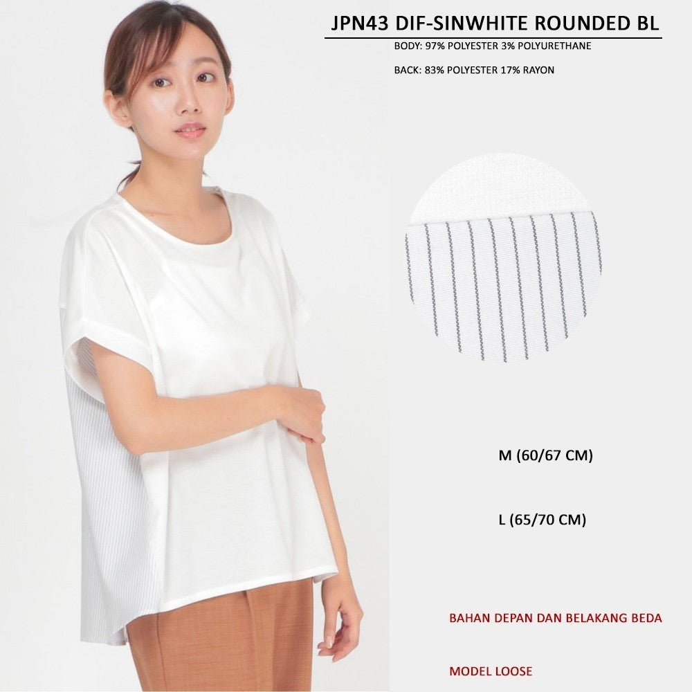 Atasan Blouse Wanita Lengan Pendek (JPN43 ROUNDED BLOUSE)