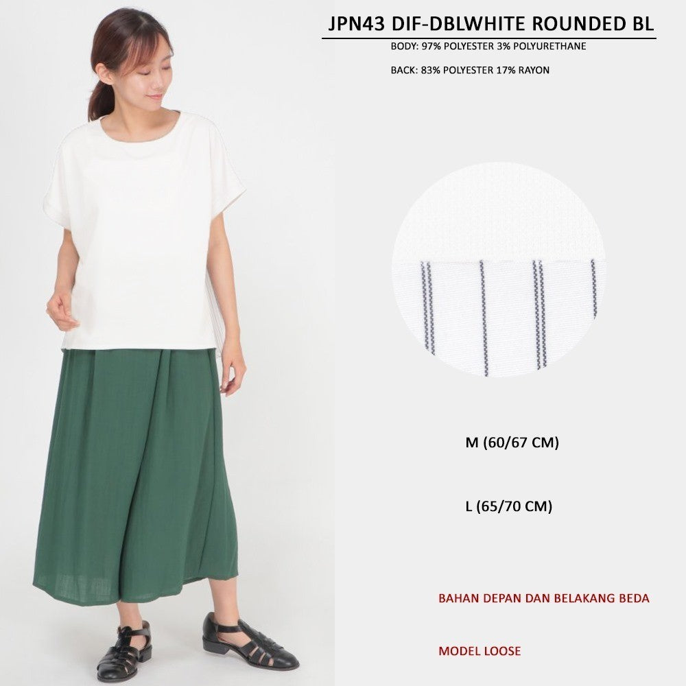 Atasan Blouse Wanita Lengan Pendek (JPN43 ROUNDED BLOUSE)