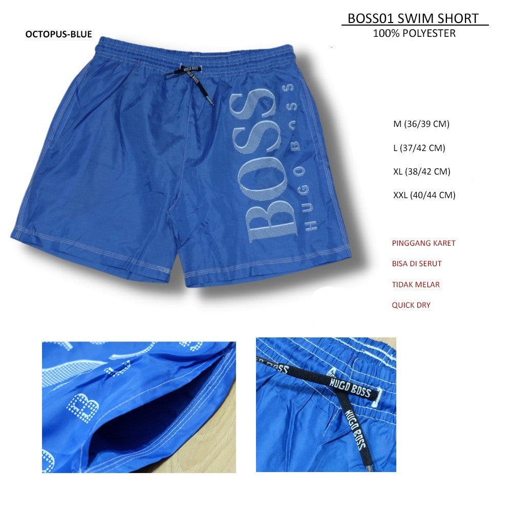 Celana Pendek Pria Swim Pantai Renang Short (BOSS01 SWIM SHORT)