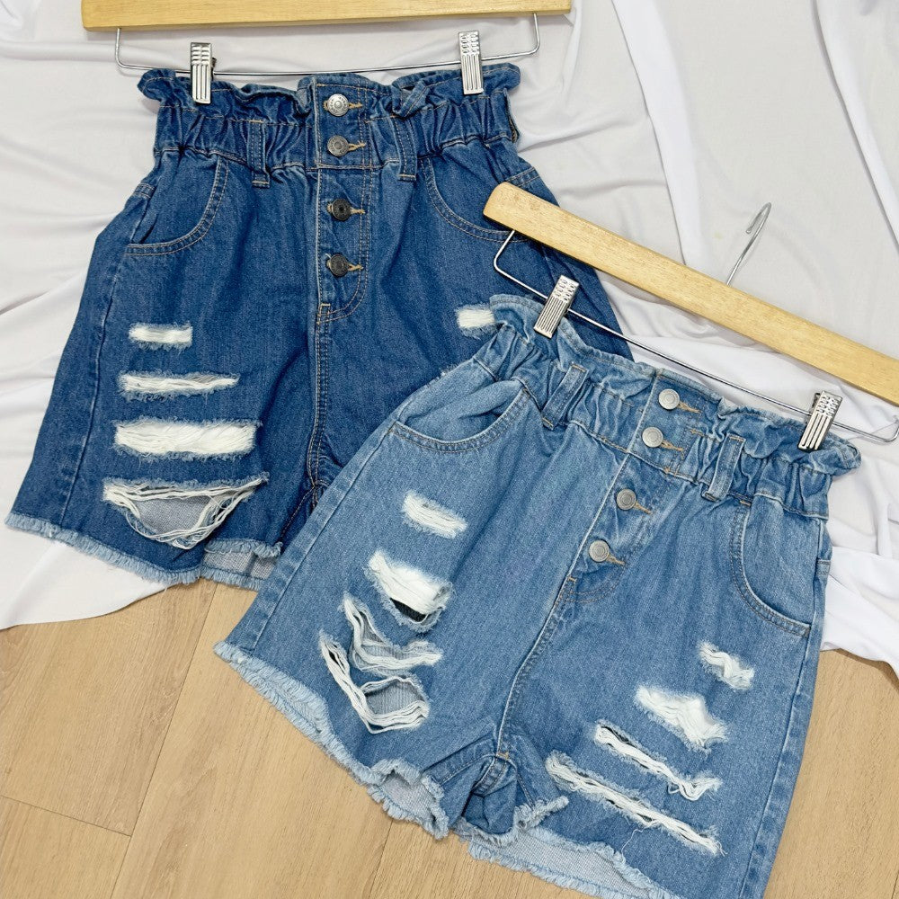 Celana Pendek Jeans Wanita Bahan Soft Denim Highrise (BRW01 DENIM SHORT)